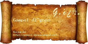 Gampel Ágnes névjegykártya