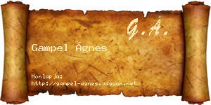 Gampel Ágnes névjegykártya