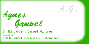 agnes gampel business card